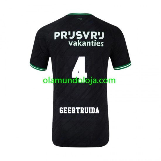 Camisola Feyenoord Rotterdam Lutsharel Geertruida 4 Homem Equipamento Segundo 2024-2025 Manga Curta